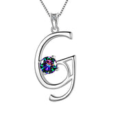 Women Letter G Initial Necklaces Sterling Silver - Necklaces - Aurora Tears Jewelry
